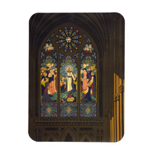 Magnet Flexible 1923 Affiche D'Une Église Avec Fenêtre En Verre Ti