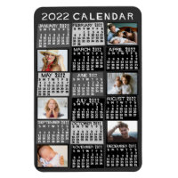 2022 Année Calendrier mensuel Mood Black Photo Col
