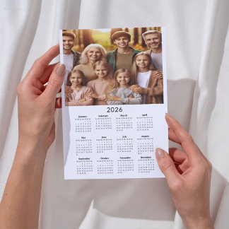Magnet Flexible 2026 Classic Full Bleed Calendrier avec photo