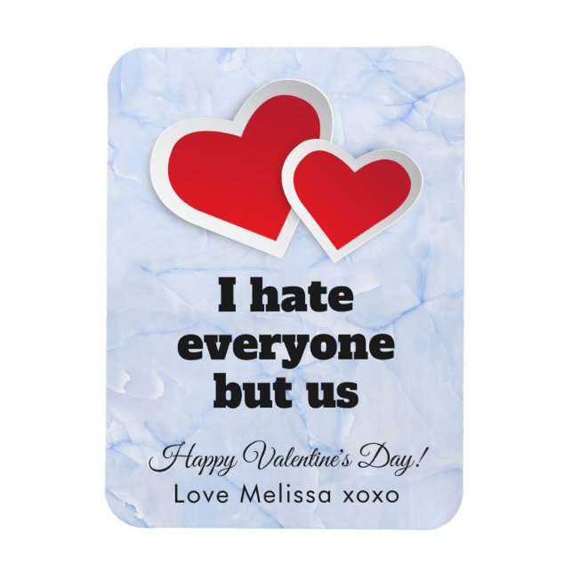 Magnet Flexible 2 Red Hearts (Vertical)