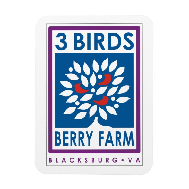Magnet Flexible 3 Aimants de la ferme Berry (Vertical)