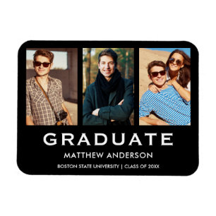 Magnet Flexible 3 Diplôme photo Faire-part moderne