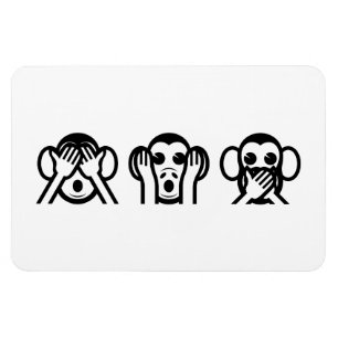 Magnet Flexible 3 Singes Sages Emoji