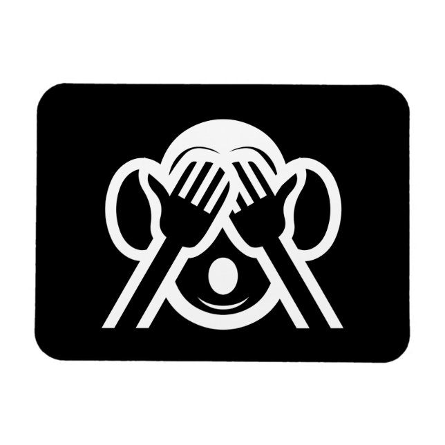 Magnet Flexible 3 Singes Sages Mizaru 見 ざ る Ne Voir AUCUN Emoji Ma (Horizontal)
