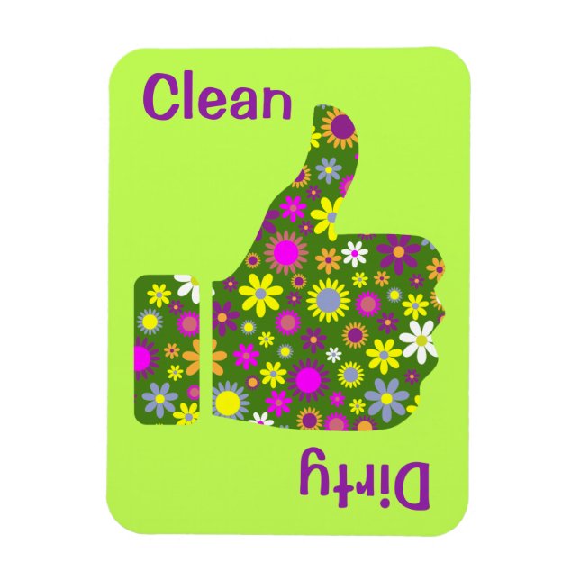 Magnet Flexible 3" x 4" Pouces vers le haut Nettoyage rétro/Sale (Vertical)