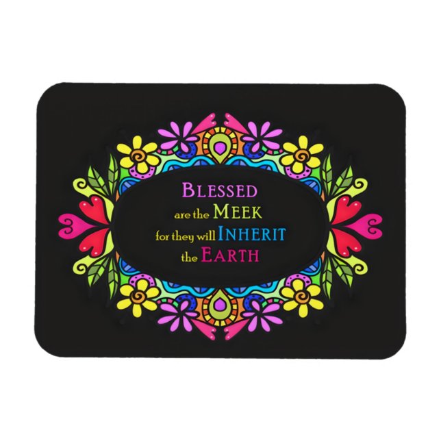 Magnet Flexible 3ème Béatitude - Bénis sont les Meek (Horizontal)