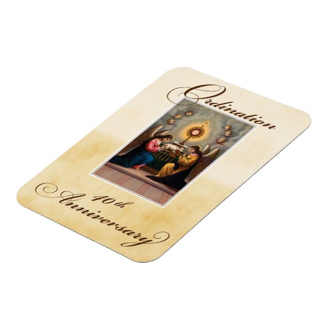 Magnet Flexible 40e anniversaire d'ordination Anges à l'autel (Côté Gauche)