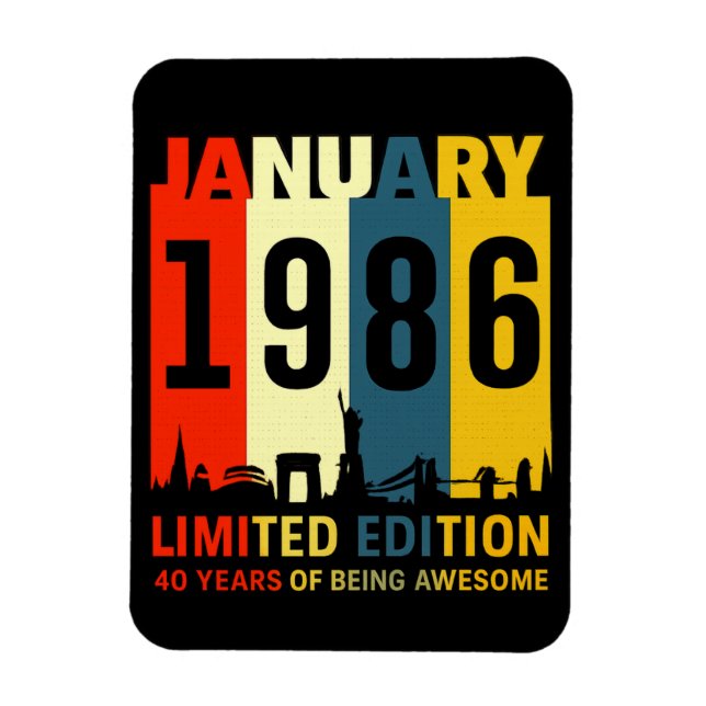 Magnet Flexible 40th Birthday - Limited Edition (Vertical)