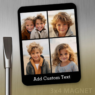 Magnet Flexible 4 Collage de photos - vous pouvez changer la coule