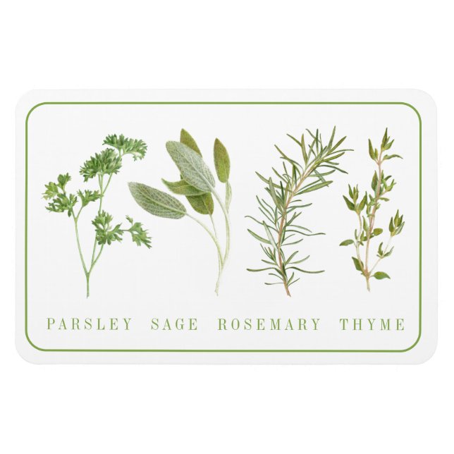 Magnet Flexible 4 HERBES FRAÎCHES 4x6 Aimant flexible (Horizontal)