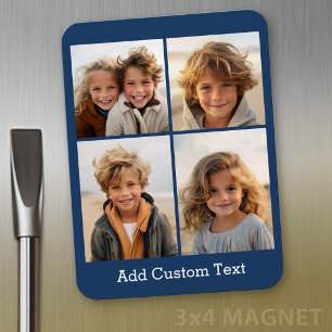 Magnet Flexible 4 photos en collage - vous pouvez changer la coule