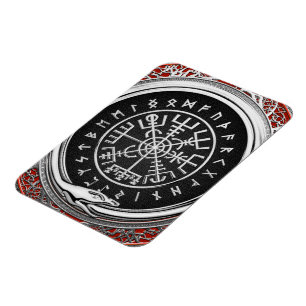 Magnet Flexible [500] Vegvisir - Viking Silver Magic Runic Compass