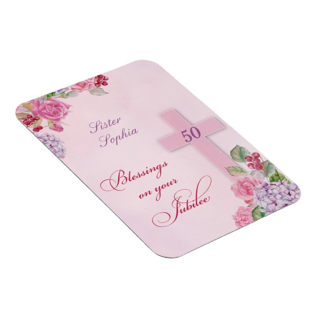 Magnet Flexible 50e anniversaire de la vie religieuse Nonne cathol (Côté Droit)