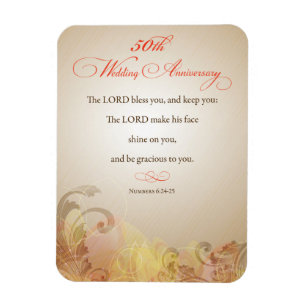 Magnet Flexible 50e anniversaire de mariage, Dieu bénisse