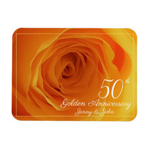 Magnet Flexible 50e anniversaire de Mariage d'or rose mari/femme