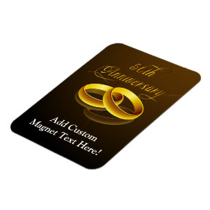 Magnet Flexible 50e anniversaire   Script Gold