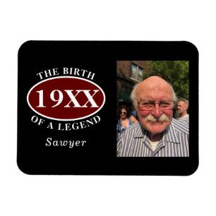 Magnet Flexible 80e anniversaire Modèle photo naissance d'une lége