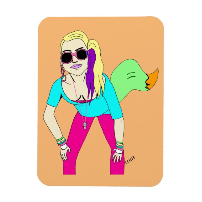 Magnet Flexible 80s foxy fille (Vertical)