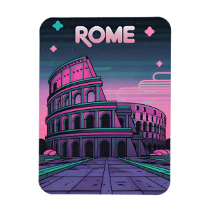 Magnet Flexible 80s rétro Neon Synthwave Colisée Rome
