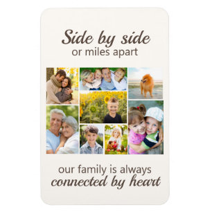Magnet Flexible 8 Family Photo Keepsake Connected by Heart 