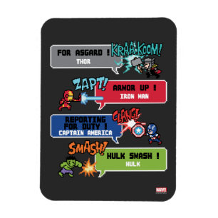 Magnet Flexible 8Bit Avengers Attaquent