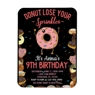 Magnet Flexible 9e anniversaire Donut Perdre vos asperges filles I