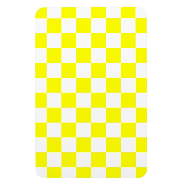 Magnet Flexible À damiers jaune (Vertical)