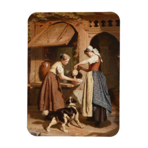 Magnet Flexible À la laiterie, 1866 (huile sur le panneau)