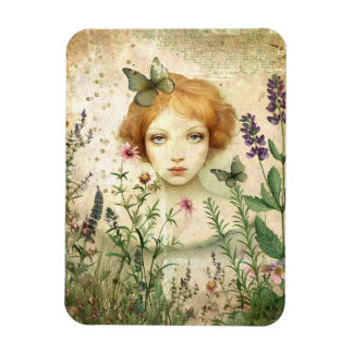 Magnet Flexible À la maison parmi les fleurs collage médiatique mi