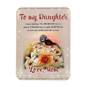 Magnet Flexible À Mon Cadeau Fille, Lettre D'Amour Fille Et Maman