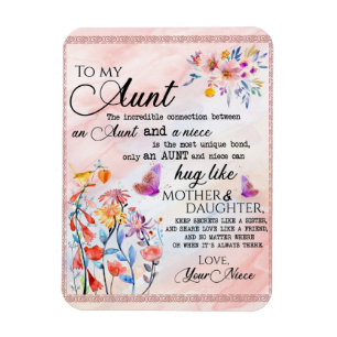 Magnet Flexible À Mon Cadeau Tante, Cadeau Papillon De La Nièce