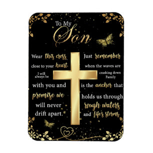 Magnet Flexible À Mon Fils Cadeau, Amant Papillon, Lettre Fils Flo