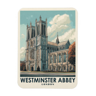 Magnet Flexible Abbaye de Westminster Vintage voyage de Londres