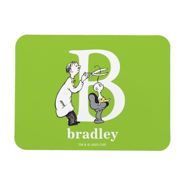 Magnet Flexible ABC du Dr Seuss : Lettre B - Blanc | Ajouter Votre (Horizontal)