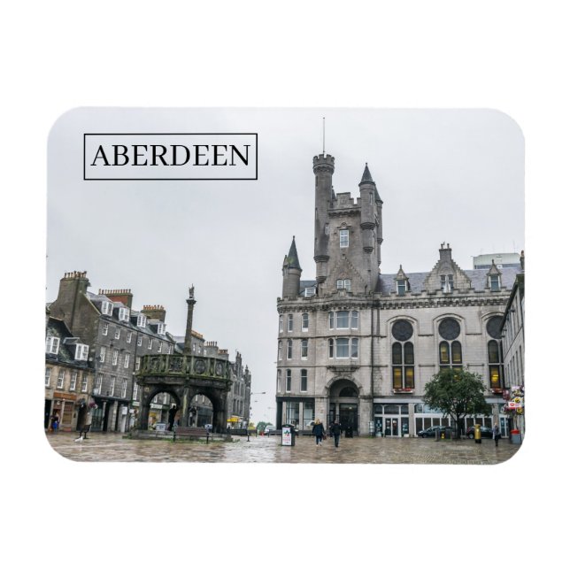 Magnet Flexible Aberdeen Castlegate vue aimant frigo (Horizontal)
