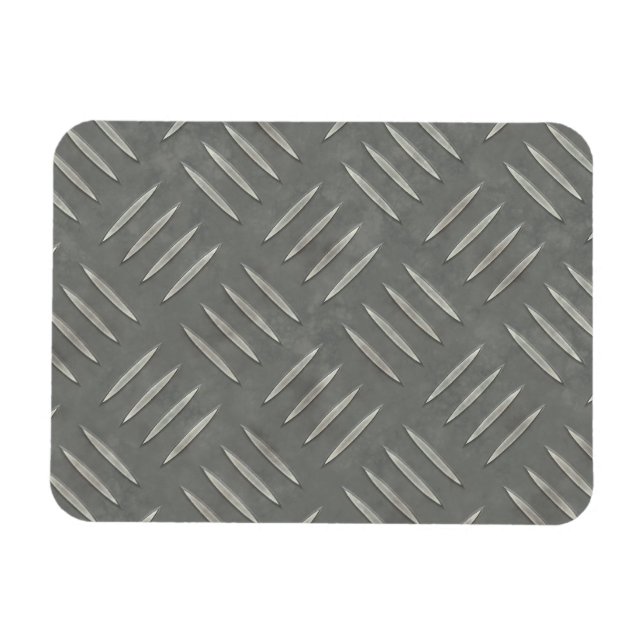 Magnet Flexible Acier inoxydable en tôle de diamant Texté (Horizontal)