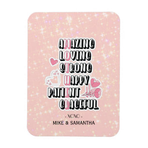 Magnet Flexible Acronyme de mère   Floral   Cadeau de la fête des 