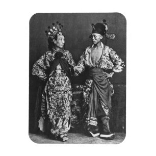 Magnet Flexible Acteurs chinois, c.1870 (photo de b/w)