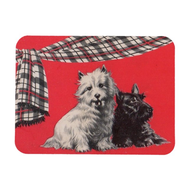 Magnet Flexible adorable terrier écossais (Horizontal)