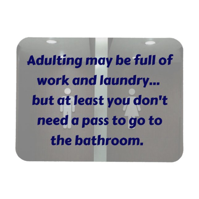Magnet Flexible ADULTE : aimant de passe de salle de bain (Horizontal)