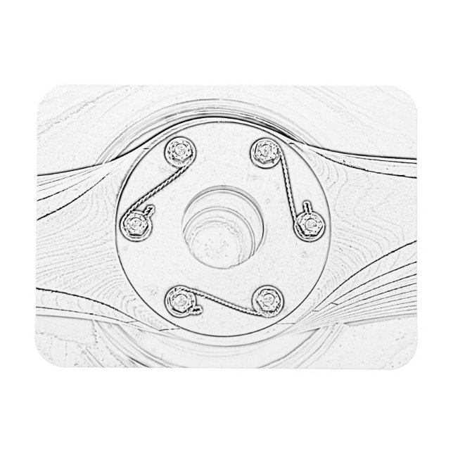 Magnet Flexible Aéronef noir et blanc - Aéronef (Horizontal)