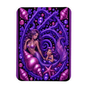 Magnet Flexible Affiche d'art Mermaid Duo Ocean Dream Fantastique