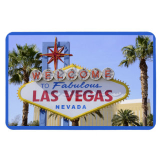 Magnet Flexible Affiche de bienvenue bleue Nevada Las Vegas