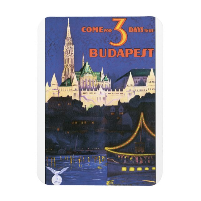 Magnet Flexible Affiche de Budapest (Vertical)