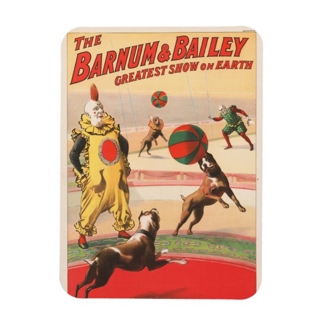 Magnet Flexible Affiche De Cirque Montrant Des Clowns Avec Des Chi (Vertical)