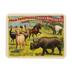 Magnet Flexible Affiche de cirque pour Adam Forepaugh & Sells Brot