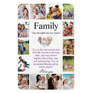 Magnet Flexible Affiche de collage de photos de famille personnali