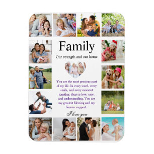 Magnet Flexible Affiche de collage de photos de famille personnali
