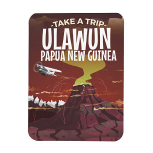 Magnet Flexible Affiche de dessin humoristique Ulawun Papouasie-No