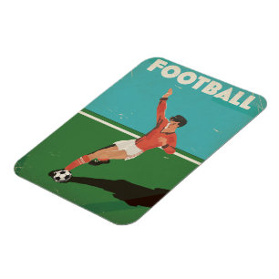 Magnet Flexible Affiche de football vintage